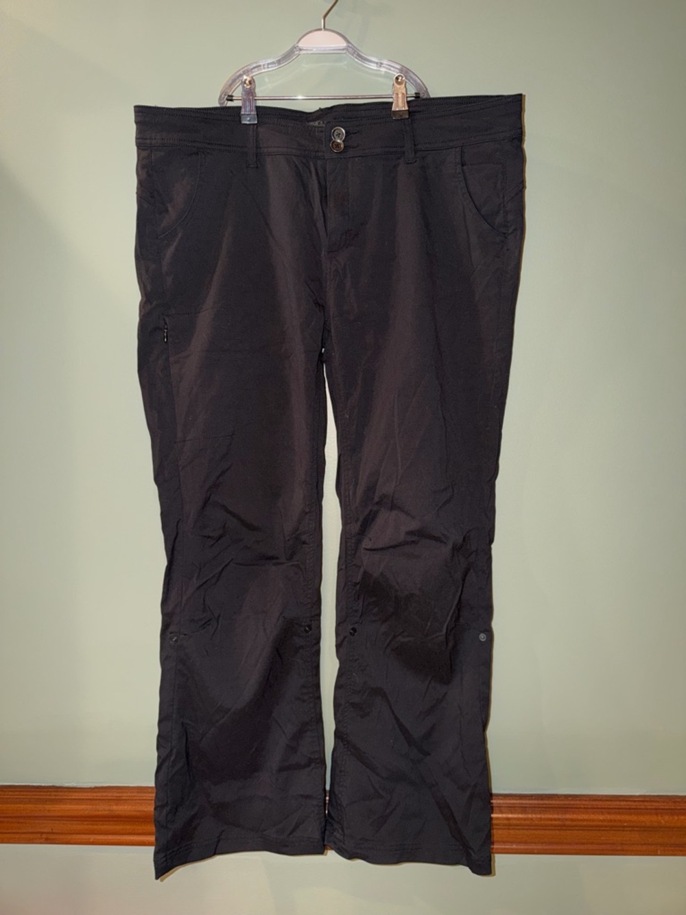 prAna Halle Straight Leg Hiking Pants - Black - Size 18 Short